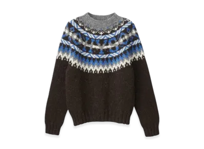 HYSTERIC GLAMOUR x Harley of Scotland HYS Logo Jacquard Nordic Sweater "Black"