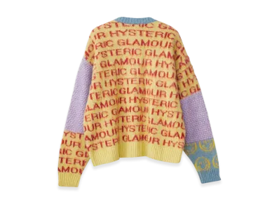 HYSTERIC GLAMOUR HYS Scratch Jacquard Sweater "Multi"