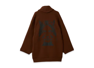 HYSTERIC GLAMOUR See No Evil Oversized Cardigan "Brown"