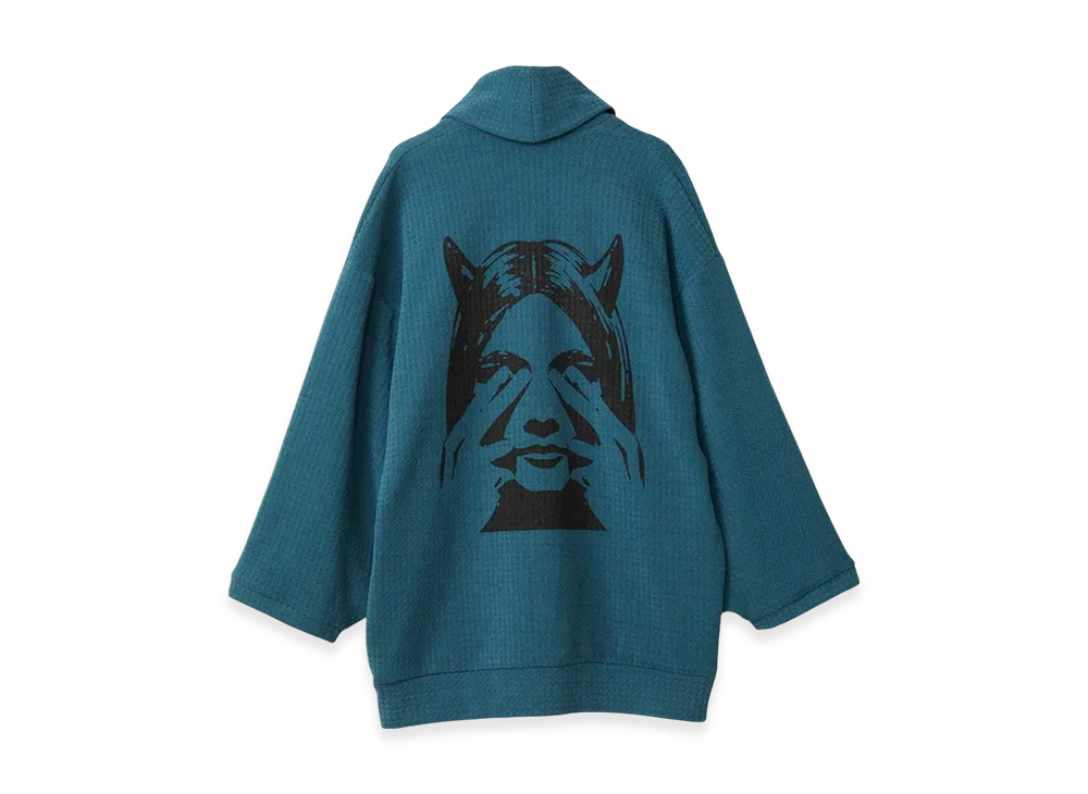 HYSTERIC GLAMOUR See No Evil Oversized Cardigan "Blue"