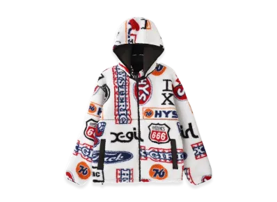 HYSTERIC GLAMOUR x X-Girl Reversible Boa Jacket "White"