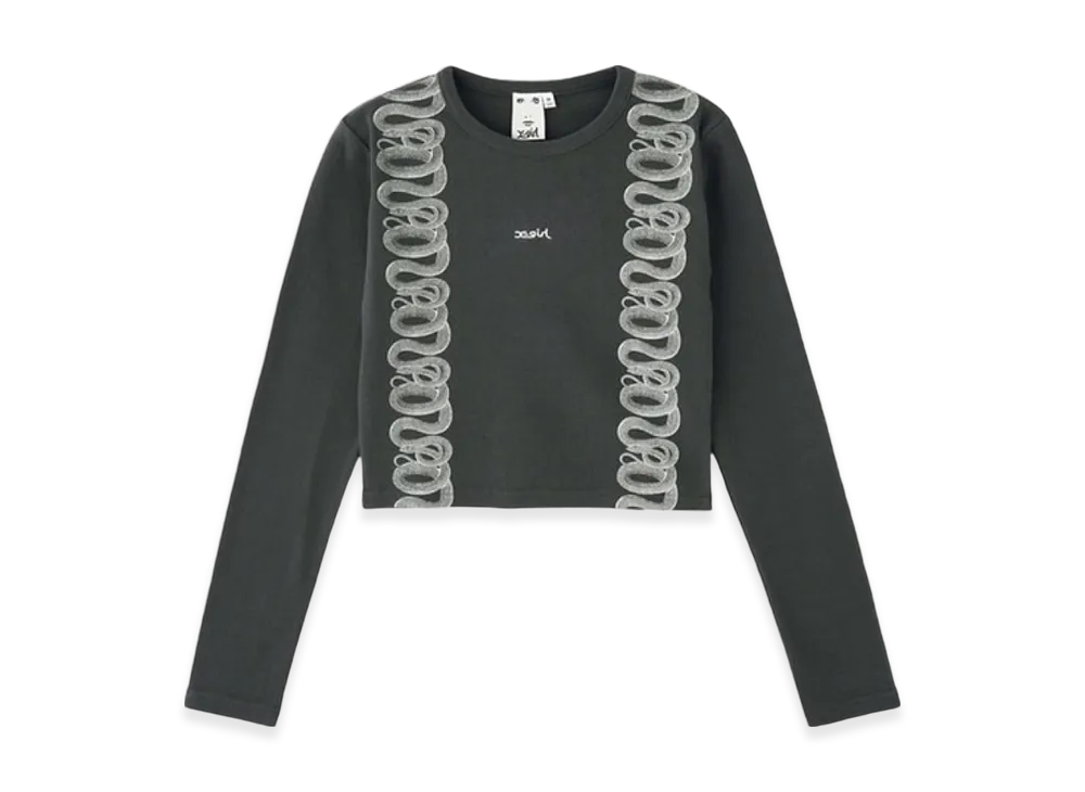 HYSTERIC GLAMOUR x X-Girl L/S Compact Top "Black"