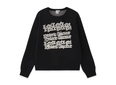 HYSTERIC GLAMOUR x X-Girl Knit Top "Black"