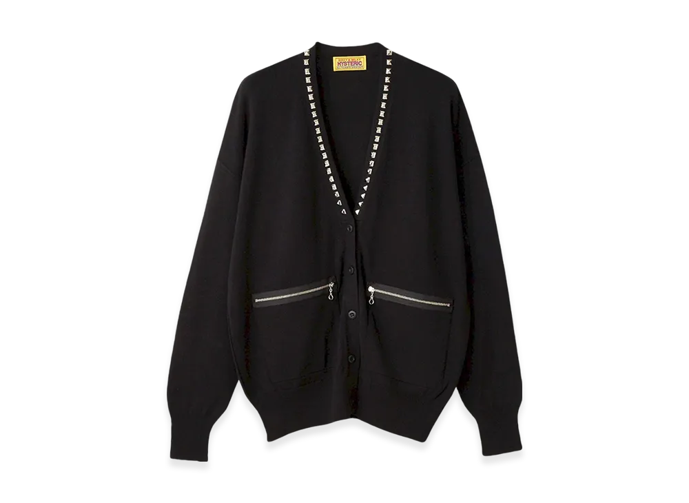 HYSTERIC GLAMOUR Studded Cardigan "Black"