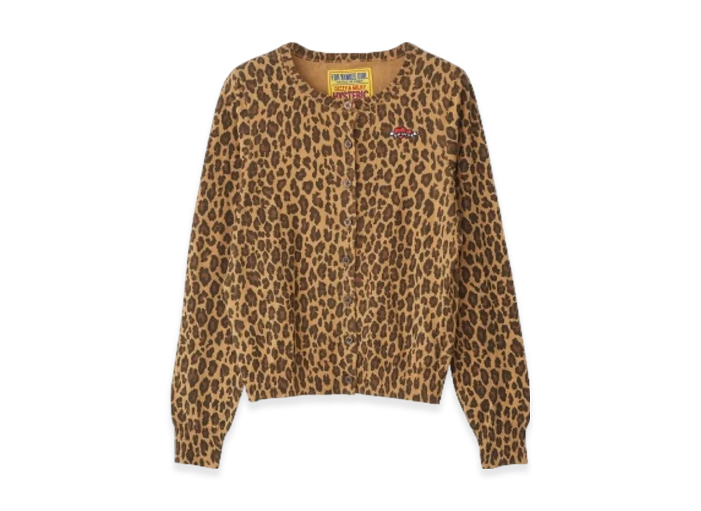 HYSTERIC GLAMOUR Leopard Print Cardigan "Beige"