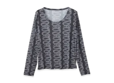 HYSTERIC GLAMOUR Snake Loop Pattern T-shirt "Black"