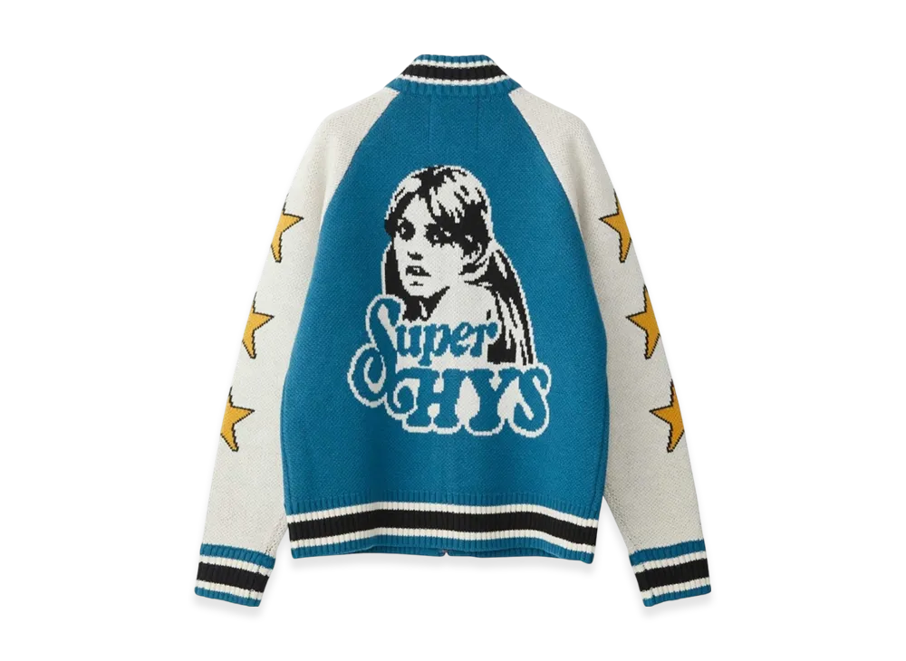 HYSTERIC GLAMOUR Super HYS Jacquard Oversized Jumper "Navy"