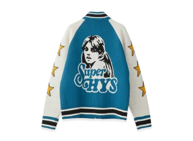 HYSTERIC GLAMOUR Super HYS Jacquard Oversized Jumper "Navy"