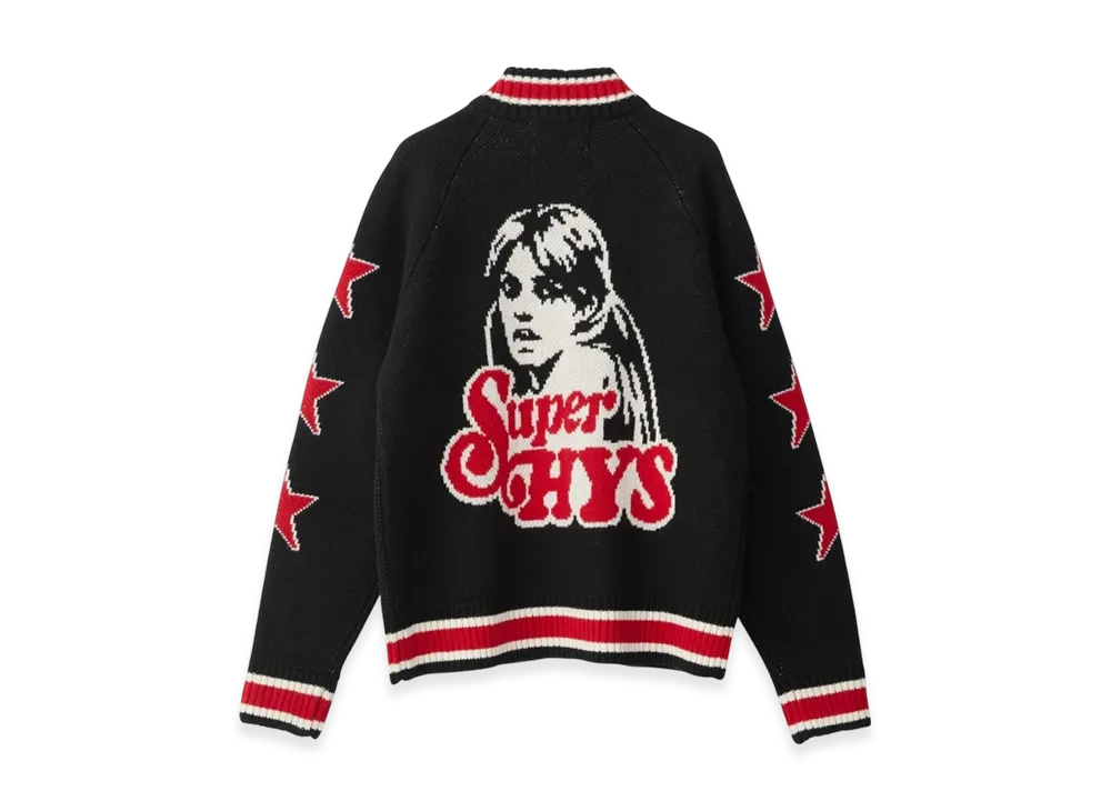 HYSTERIC GLAMOUR Super HYS Jacquard Oversized Jumper "Black"