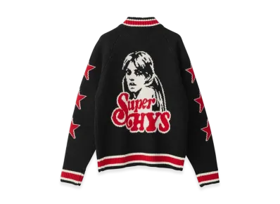 HYSTERIC GLAMOUR Super HYS Jacquard Oversized Jumper "Black"
