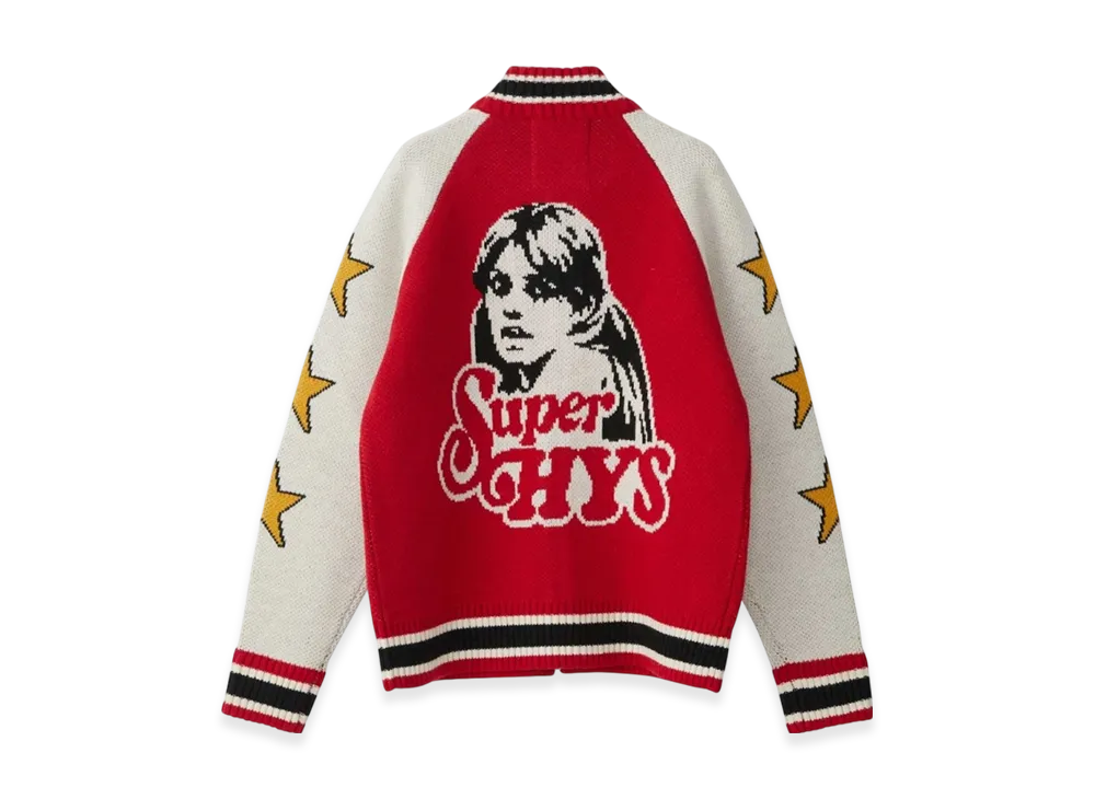 HYSTERIC GLAMOUR Super HYS Jacquard Oversized Jumper "Red"