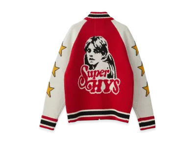 HYSTERIC GLAMOUR Super HYS Jacquard Oversized Jumper "Red"