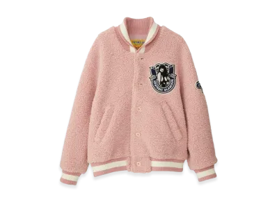 HYSTERIC GLAMOUR Hysteric College Emblem Stadium Jacket "Pink"