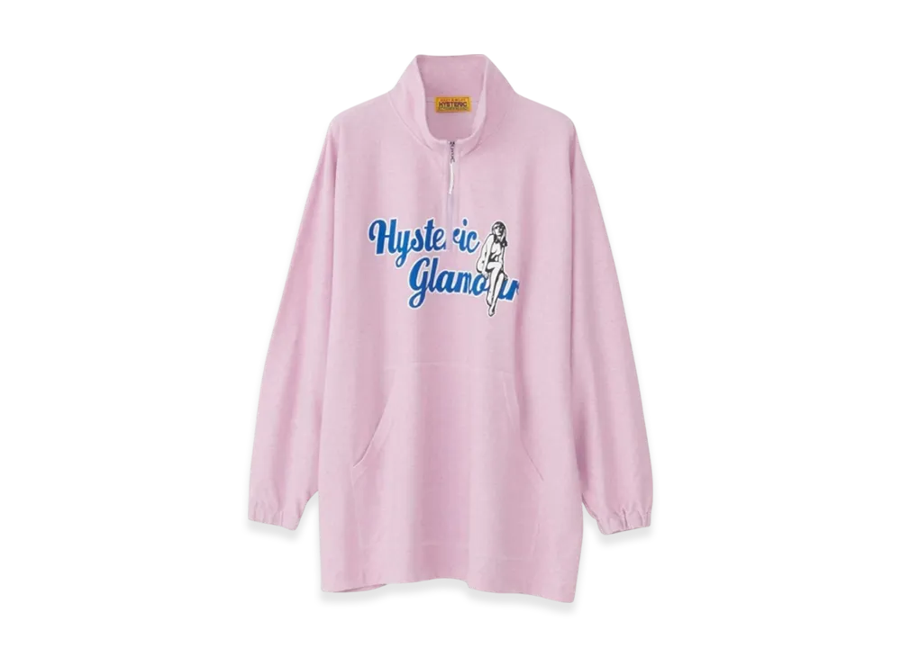 HYSTERIC GLAMOUR Varsity Script Oversized Pullover "Pink"