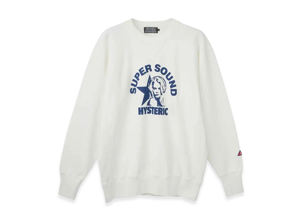 HYSTERIC GLAMOUR Super Sound Heavy Weight Sweatshirt "White"