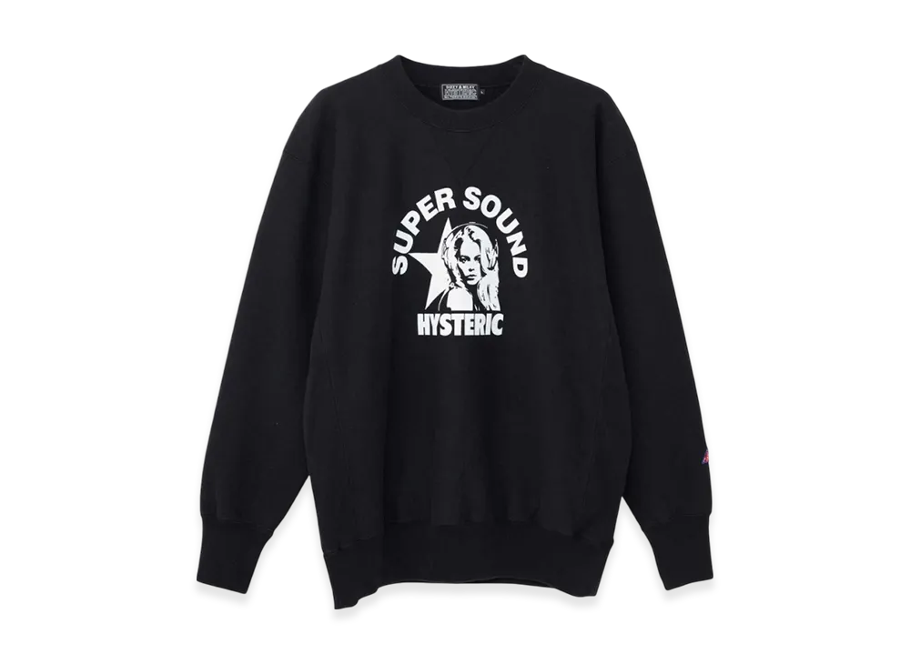 HYSTERIC GLAMOUR Super Sound Heavy Weight Sweatshirt "Black"