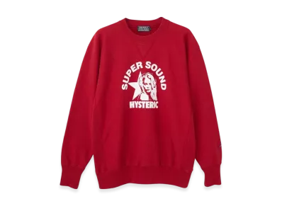 HYSTERIC GLAMOUR Super Sound Heavy Weight Sweatshirt "Red"