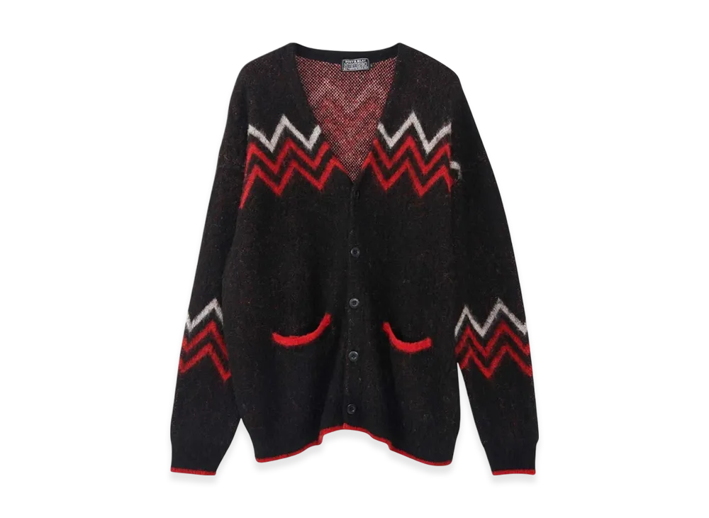 HYSTERIC GLAMOUR Speak No Evil Jacquard Cardigan "Black"