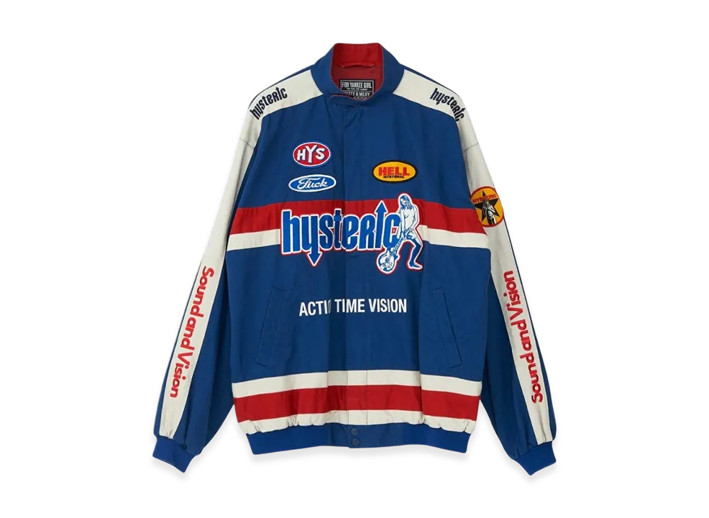 HYSTERIC GLAMOUR Hystric Racing Pit Crew Jacket "Blue"