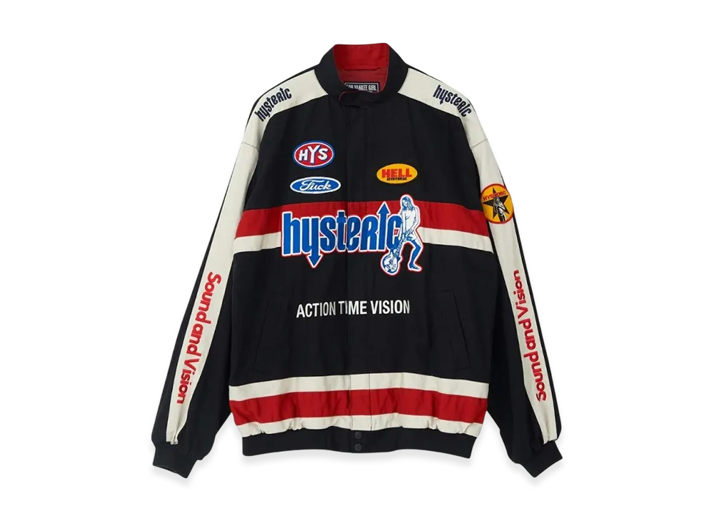 HYSTERIC GLAMOUR Hystric Racing Pit Crew Jacket "Black"