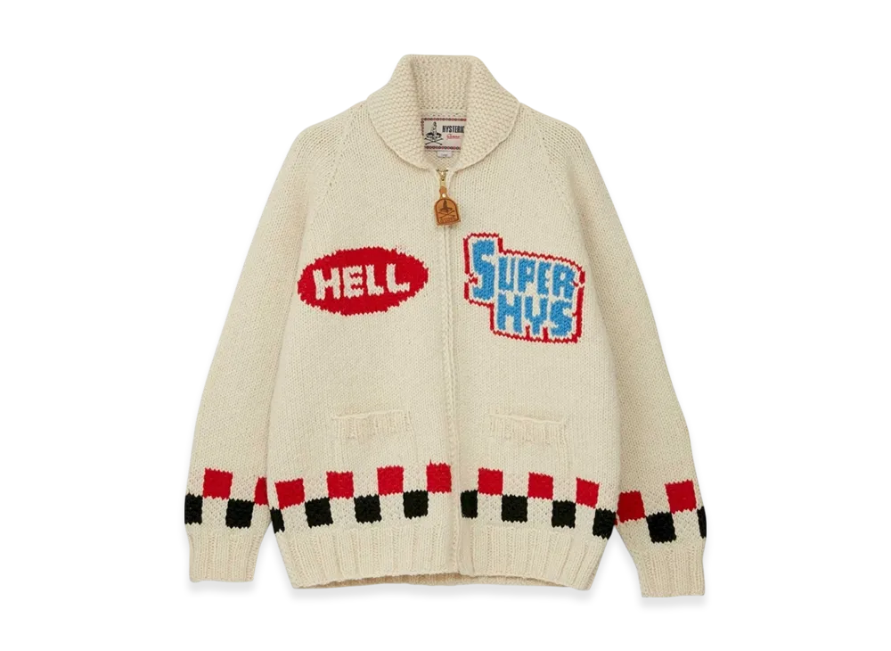 HYSTERIC GLAMOUR Super HYS Woven Cowichan "White"