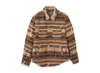 HYSTERIC GLAMOUR Hysteric Stripe Pattern Jacquard CPO Jacket "Brown/Multicolor"