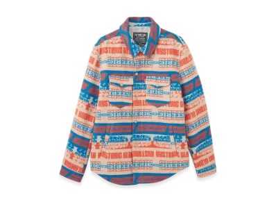 HYSTERIC GLAMOUR Hysteric Stripe Pattern Jacquard CPO Jacket "Orange/Multicolor"