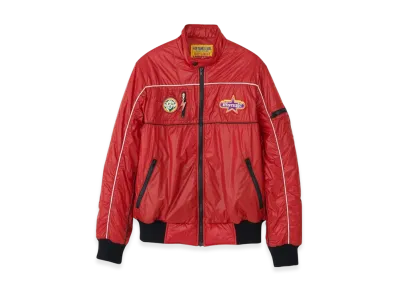 HYSTERIC GLAMOUR Glam Rock Emblem Stand Collar Blouson "Red"