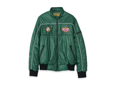 HYSTERIC GLAMOUR Glam Rock Emblem Stand Collar Blouson "Green"