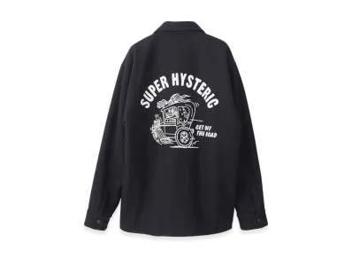 HYSTERIC GLAMOUR SBM Hotrod Embroidery Coach Jacket "Navy"