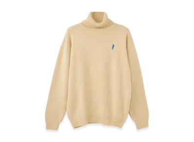 HYSTERIC GLAMOUR Hysteric Times Embroidery Turtleneck Sweater "Beige"