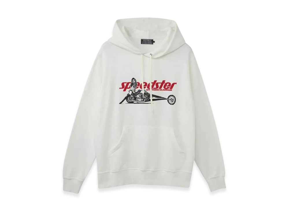 HYSTERIC GLAMOUR Speedster Hoodie "White"