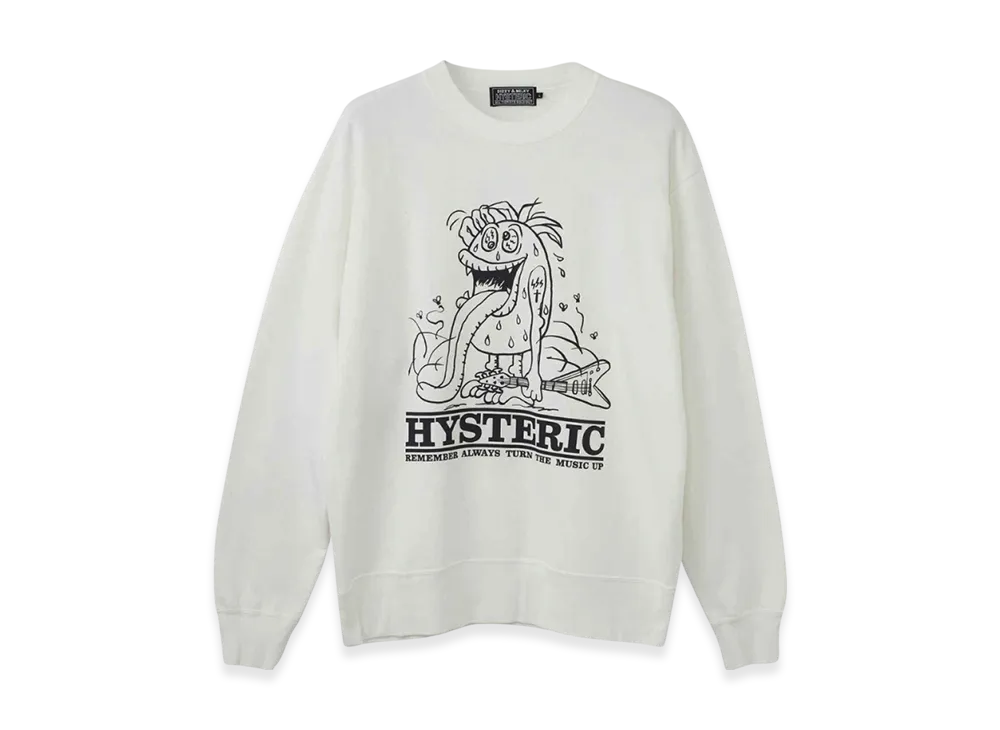 HYSTERIC GLAMOUR SBM Flying V Sweatshirt "White"