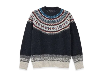 HYSTERIC GLAMOUR x Harley of Scotland H Jacquard Nordic Sweater "Black"