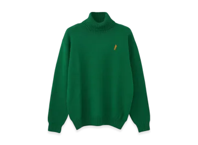 HYSTERIC GLAMOUR Hysteric Times Embroidery Turtleneck Sweater "Green"