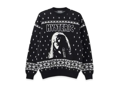 HYSTERIC GLAMOUR HYS Nordic Jacquard Sweater "Black"