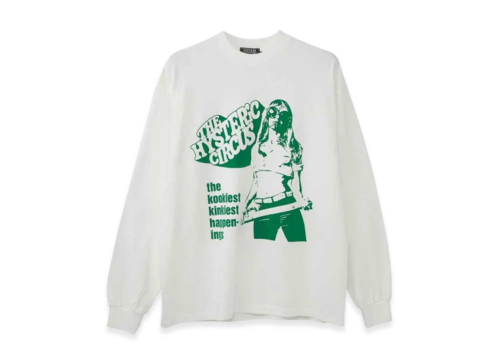 HYSTERIC GLAMOUR Hysteric Circus LS T-Shirt "White"