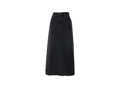 HYSTERIC GLAMOUR Snake Loop Remake Denim Skirt "Black"