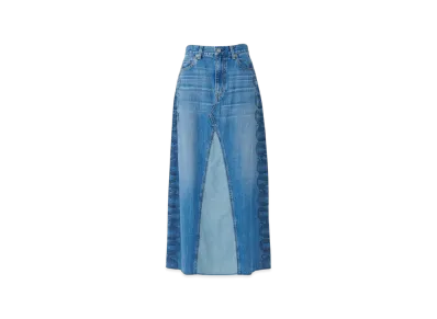 HYSTERIC GLAMOUR Snake Loop Remake Denim Skirt "Light Indigo Blue"
