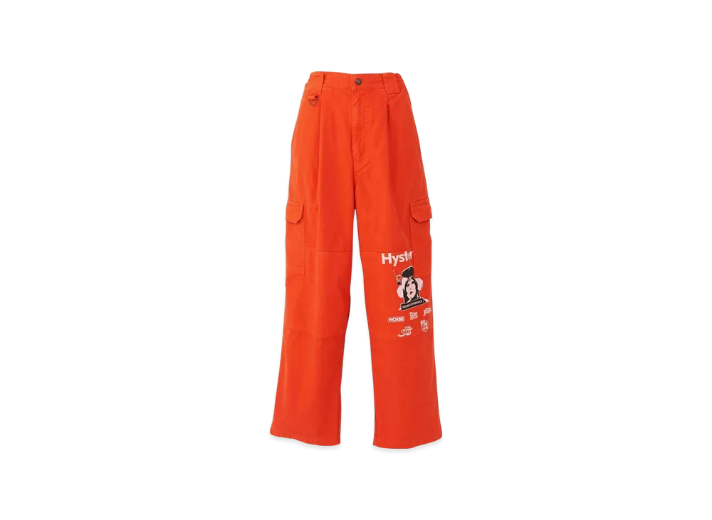 HYSTERIC GLAMOUR Sound Experience Cargo Pants "Orange"
