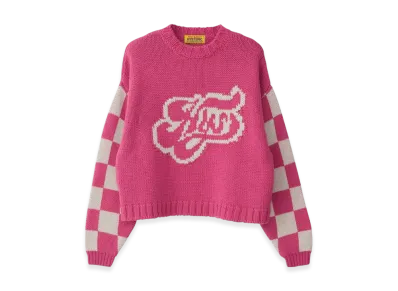 HYSTERIC GLAMOUR Swash Logo Jacquard Short Sweater "Pink"