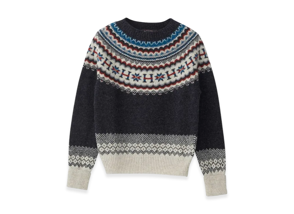 HYSTERIC GLAMOUR x Harley of Scotland H Jacquard Nordic Sweater "Black"