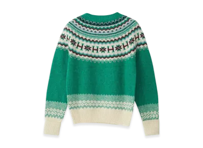 HYSTERIC GLAMOUR x Harley of Scotland H Jacquard Nordic Sweater "Green"