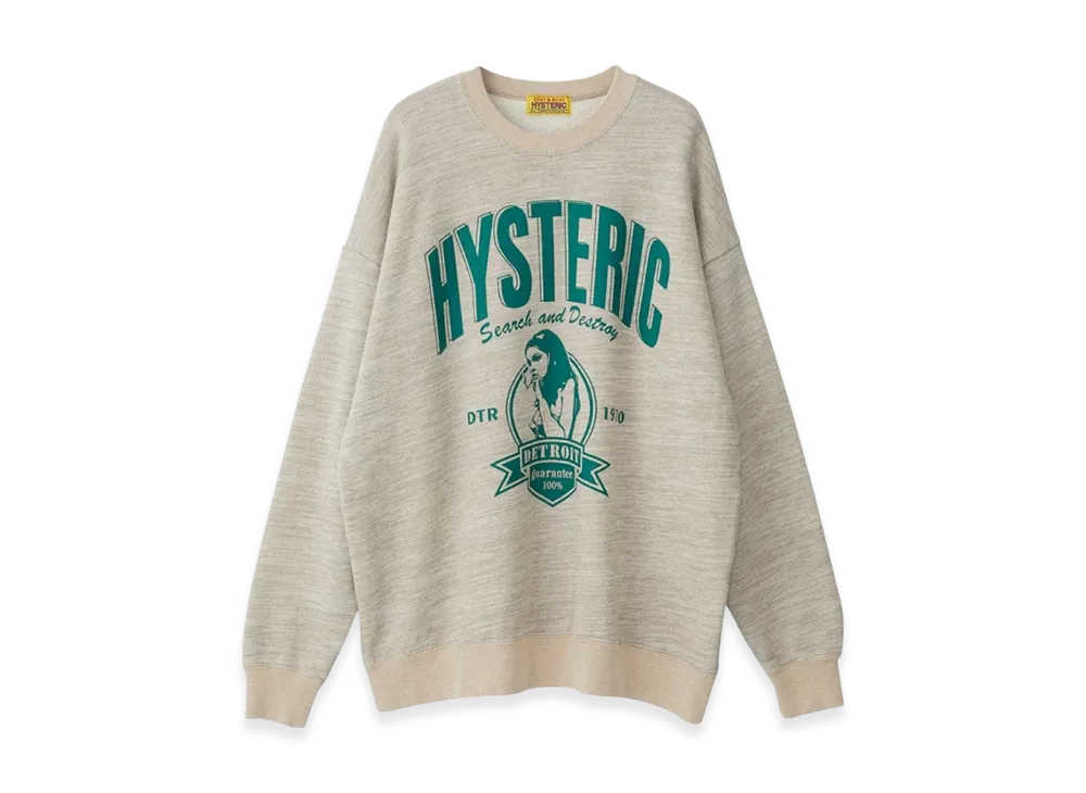 HYSTERIC GLAMOUR DTR Smoker Oversized Sweatshirt "Beige"