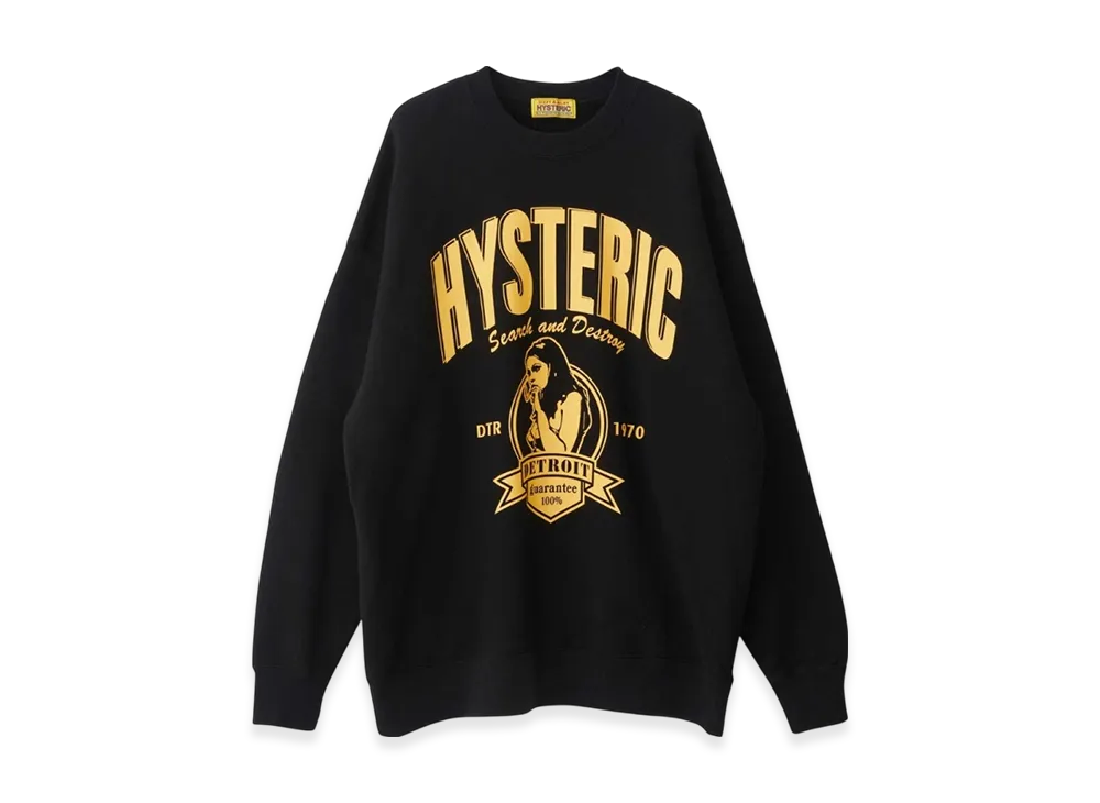 HYSTERIC GLAMOUR DTR Smoker Oversized Sweatshirt "Black"