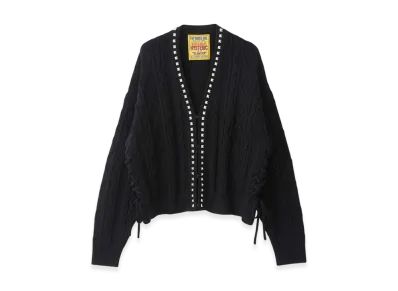 HYSTERIC GLAMOUR Studded Cardigan "Black"