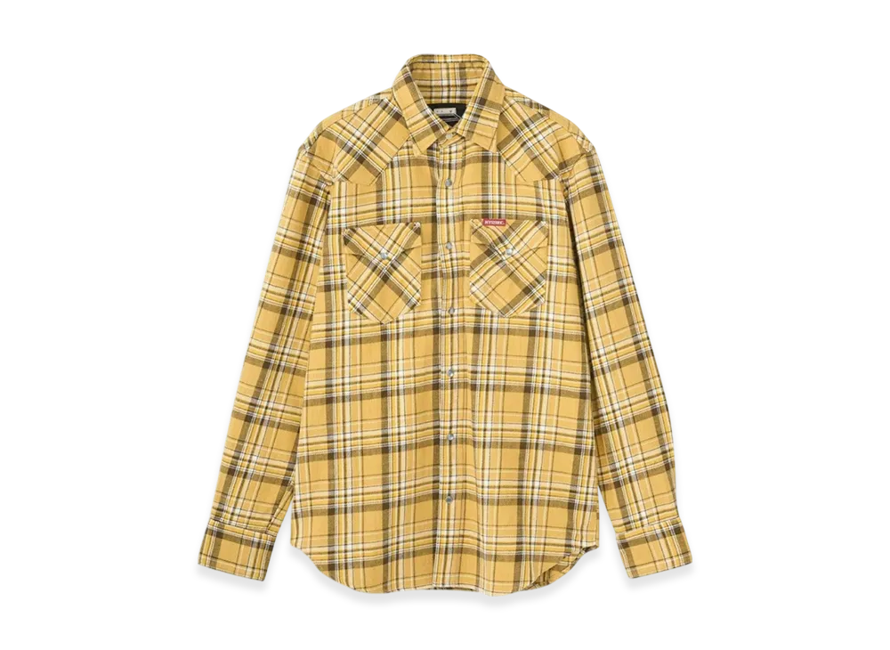 HYSTERIC GLAMOUR x Sonic Youth Goo Embroidery Western Shirt "Yellow/Multicolor"