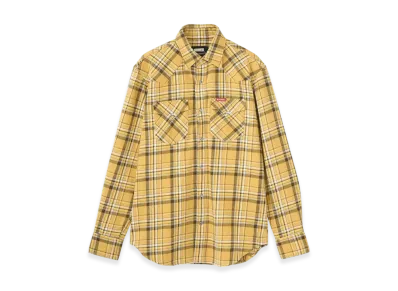 HYSTERIC GLAMOUR x Sonic Youth Goo Embroidery Western Shirt "Yellow/Multicolor"