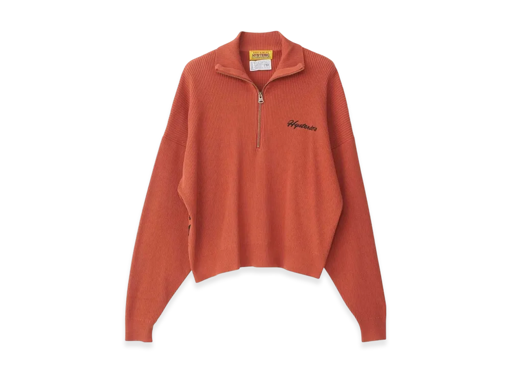 HYSTERIC GLAMOUR Hysteric Motel Half Zip Pullover "Orange"