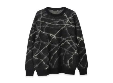 HYSTERIC GLAMOUR Barbed Wire Jacquard Sweater "Black/Multicolor"